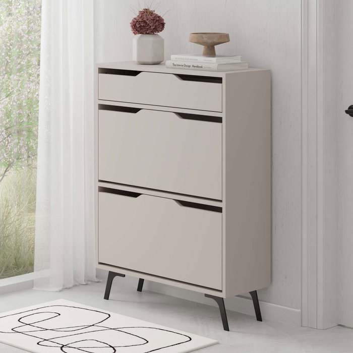 Hanah Home Astat Gabinete de Zapatos Mocha ligero